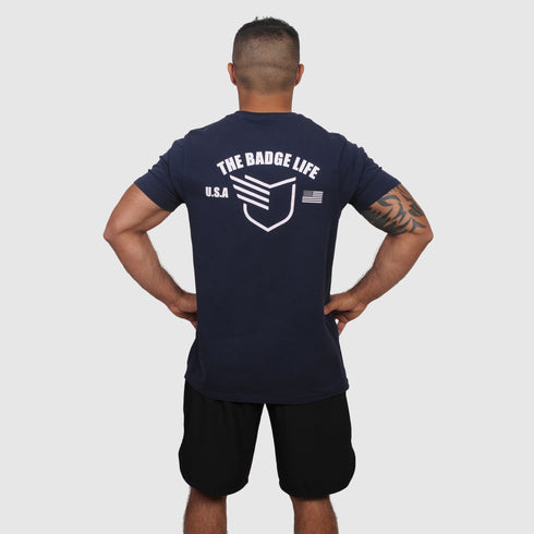 Badge Life Navy Blue T-Shirt