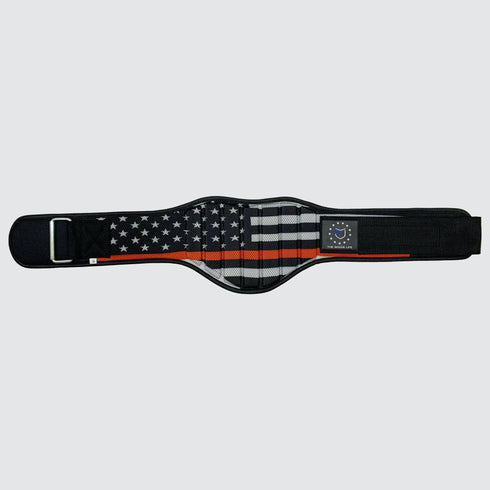 Thin Red Line Flag Weight Lifting Belt