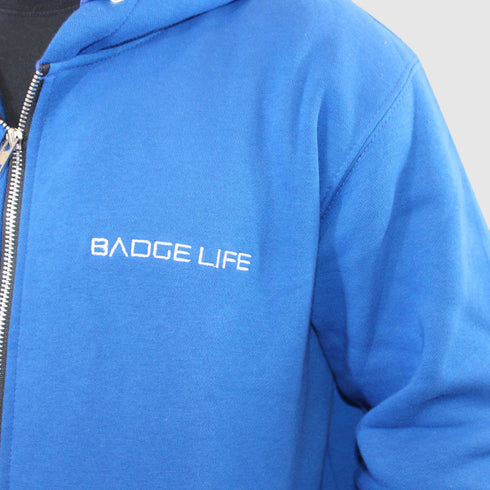 Badge Life Zip Up Hoodie