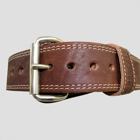 NEW! Genuine Buffalo Leather Weightlifting Brown Belt