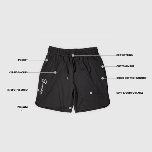 V2 Hybrid Training Shorts - Black